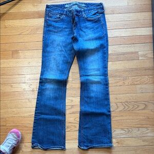 Express Women's Boot Cut Jeans in Deep Blue